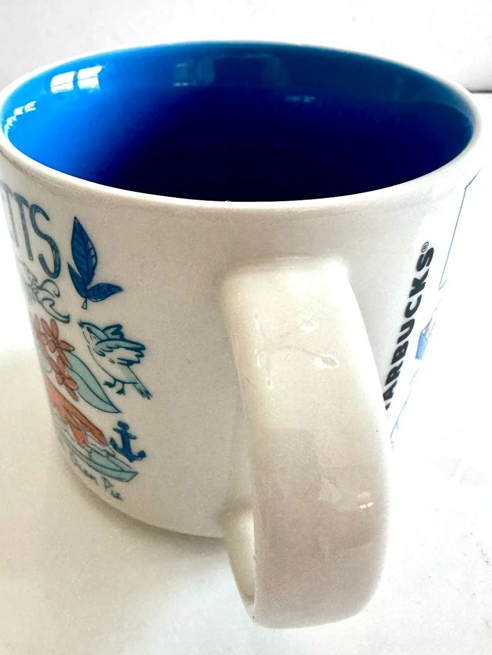 Starbucks White Ceramic Mug with Black Logo